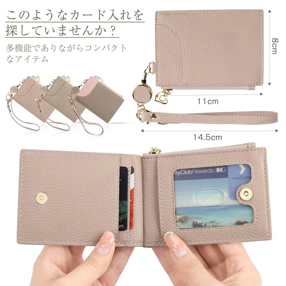 Amazon.co.jp: [Accart] 定期入れ パスケース リール付き